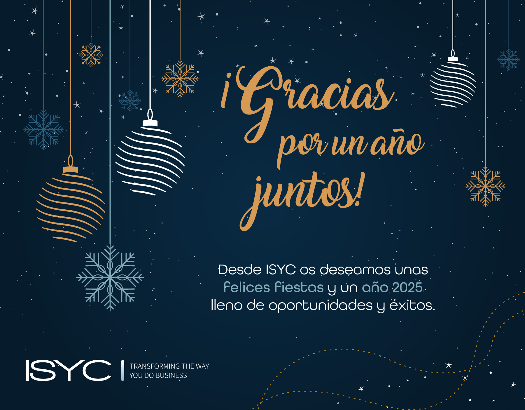 Felicitación de Navidad y año nuevo 2025 de ISYC